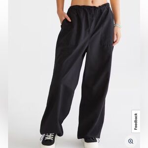 AEROPOSTALE WOMENS BLACK PARACHUTE PANT MEDIUM